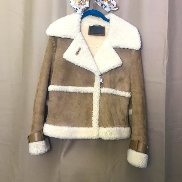 All saints farley shearling jacket deals